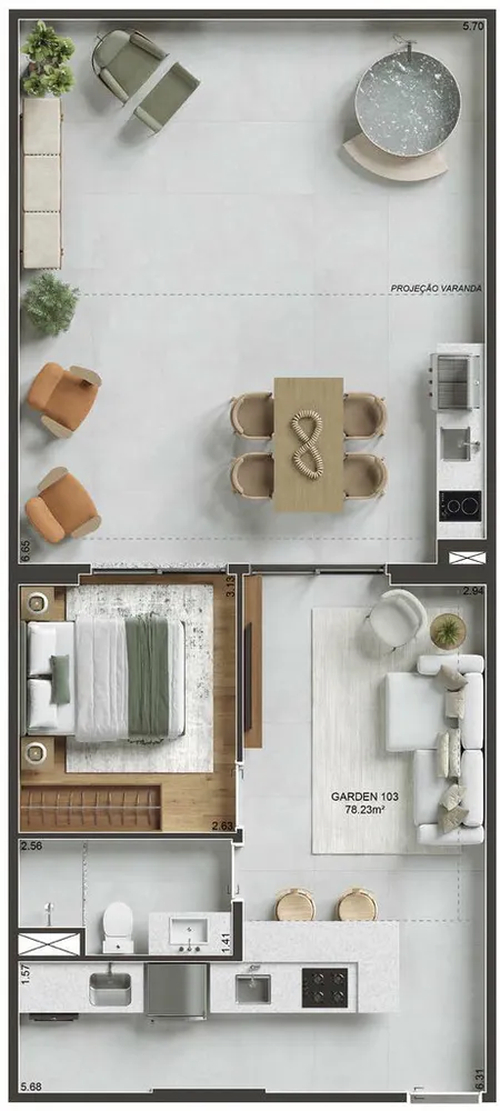 Apartamento, 1 quarto, 77 m² - Foto 24