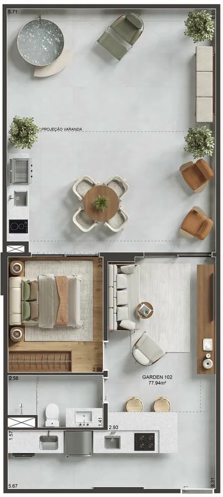 Apartamento, 1 quarto, 77 m² - Foto 23