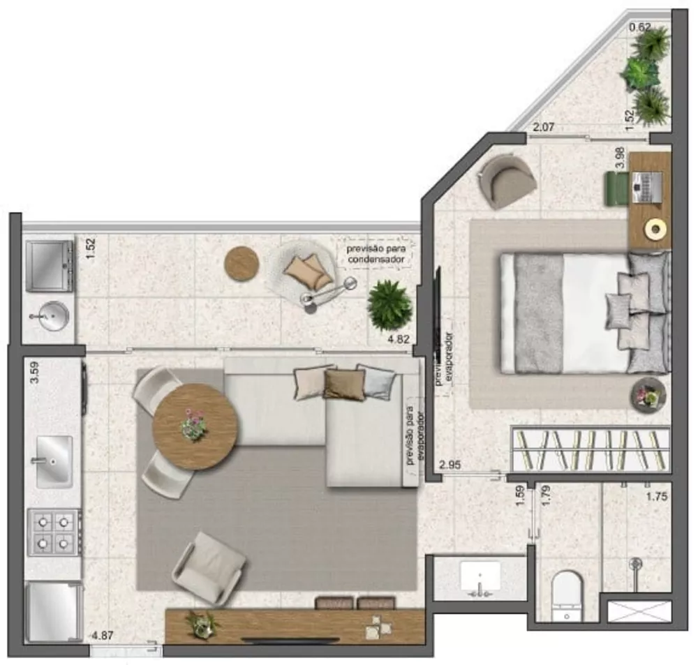 Apartamento, 1 quarto, 27 m² - Foto 12