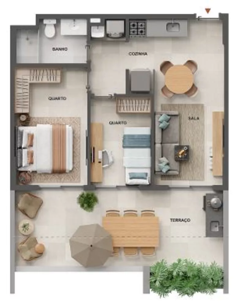 Apartamento, 2 quartos, 59 m² - Foto 2