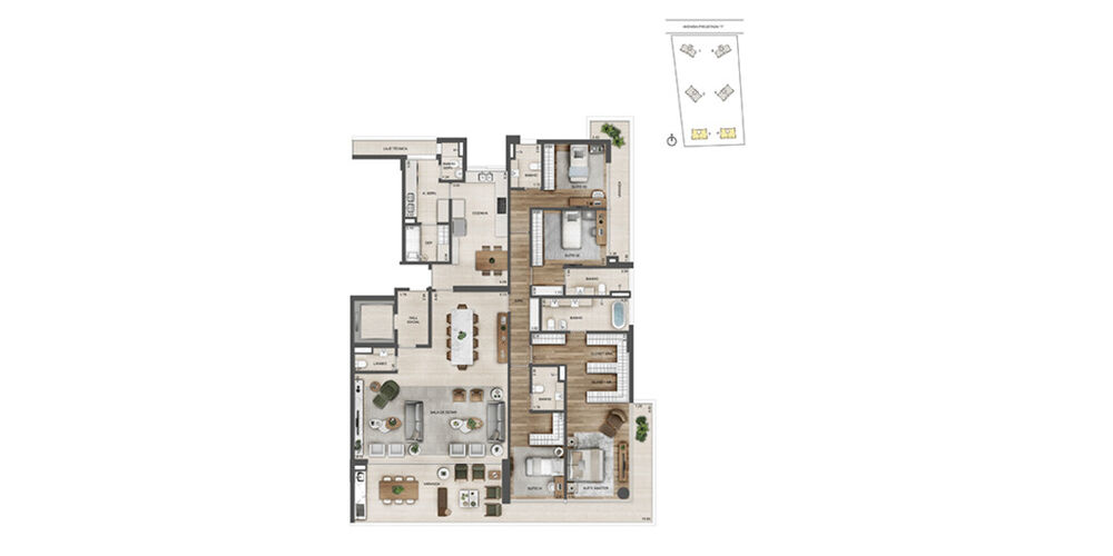 Apartamento à venda com 4 quartos, 268m² - Foto 15