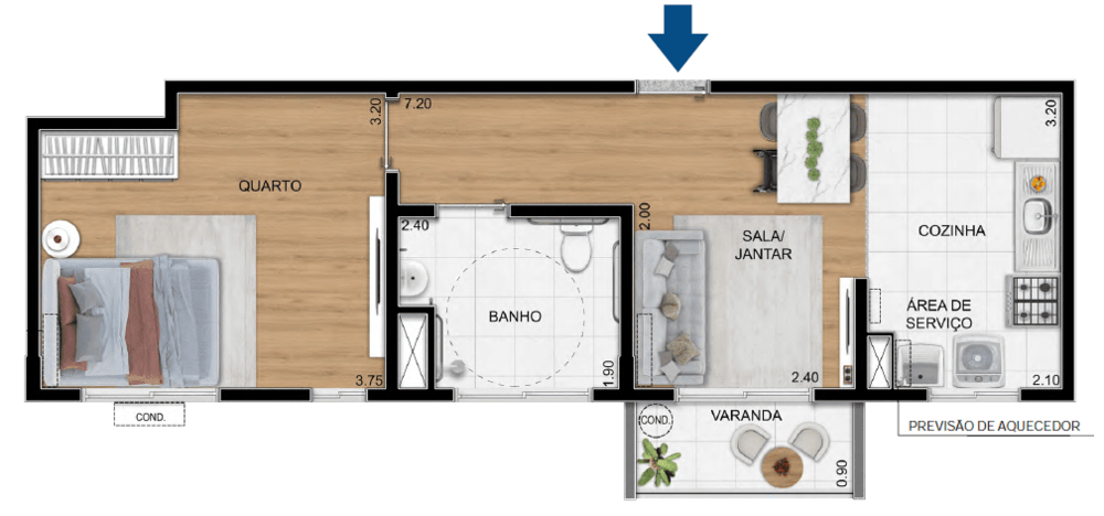 Apartamento à venda com 1 quarto, 33m² - Foto 12
