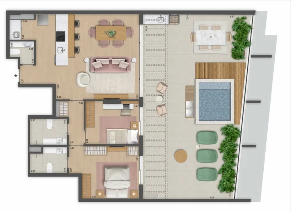 Apartamento, 1 quarto, 65 m² - Foto 66