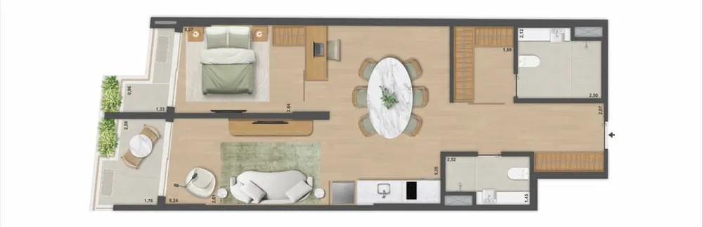 Apartamento, 1 quarto, 65 m² - Foto 60