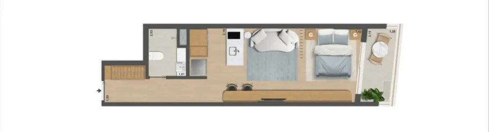 Apartamento, 1 quarto, 65 m² - Foto 38