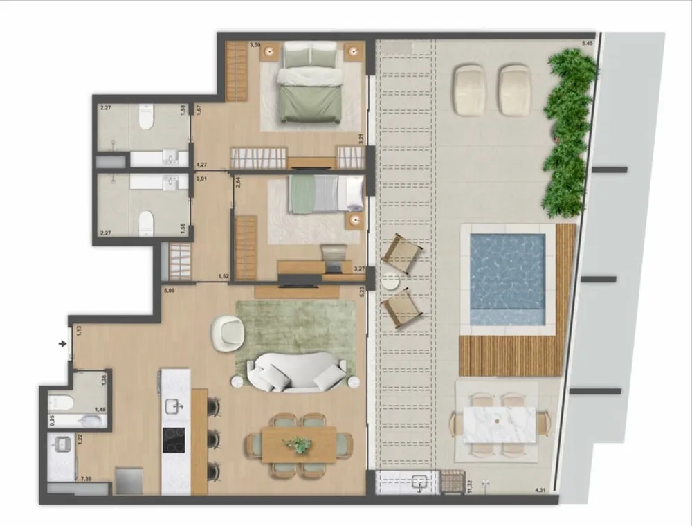 Apartamento, 1 quarto, 65 m² - Foto 65