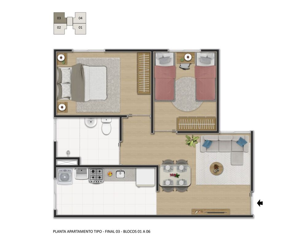 Apartamento à venda com 2 quartos, 44m² - Foto 14