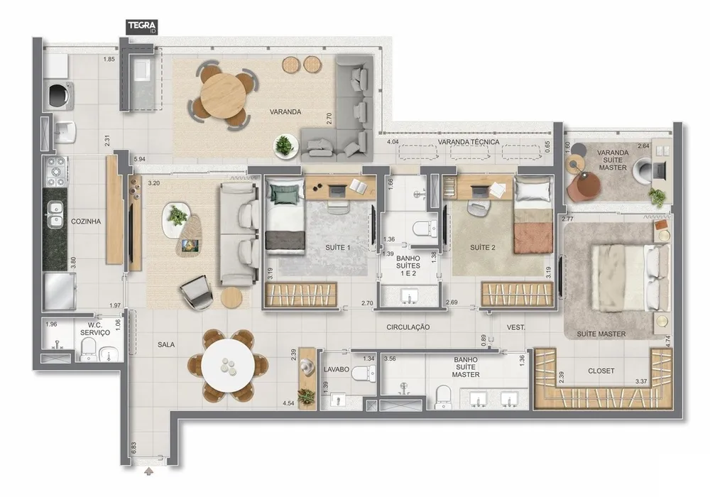 Apartamento, 4 quartos, 304 m² - Foto 100