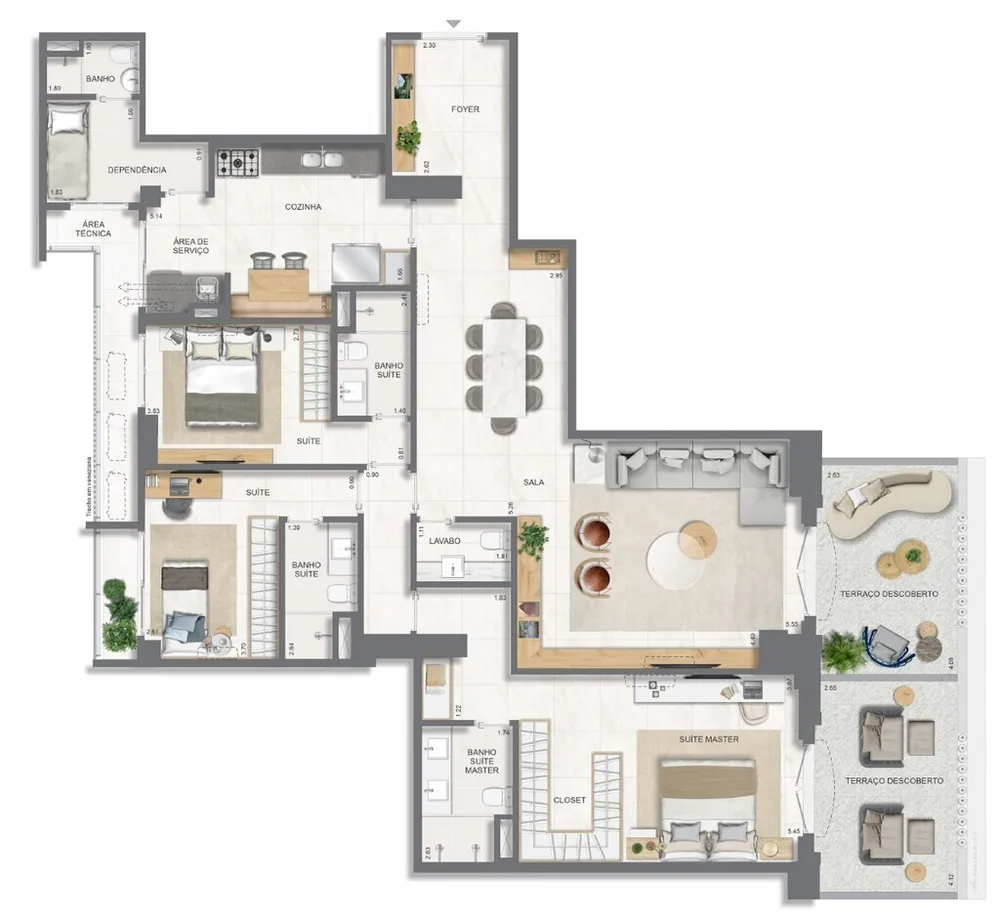 Apartamento, 3 quartos, 131 m² - Foto 113