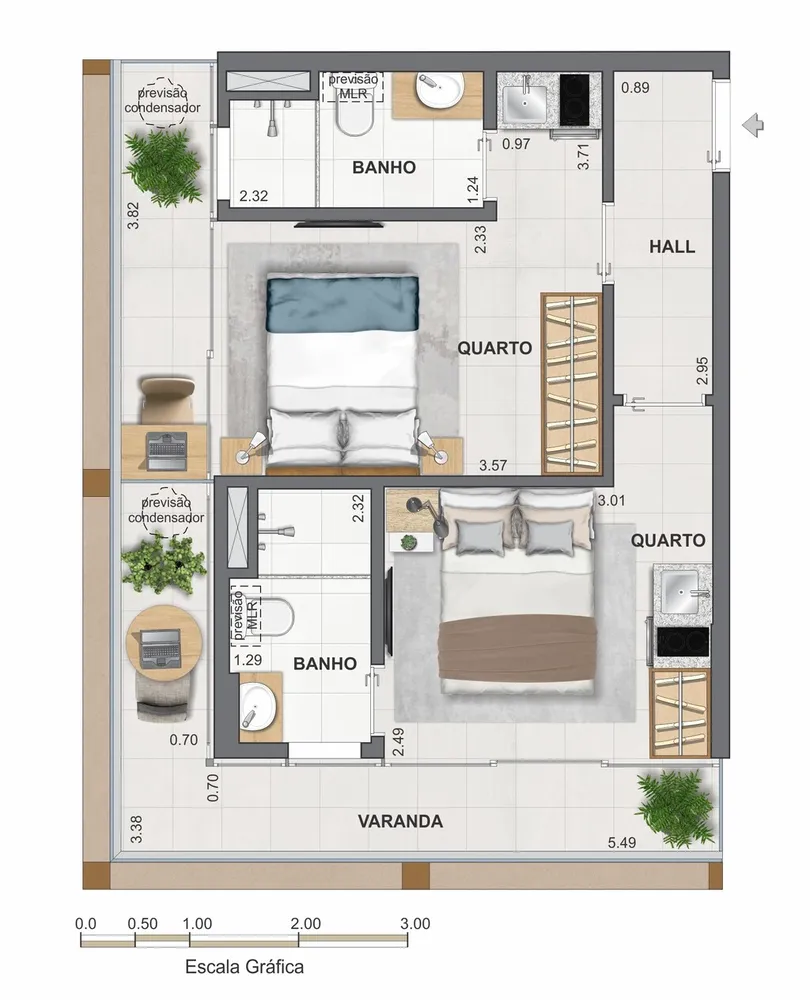 Apartamento, 2 quartos, 119 m² - Foto 103