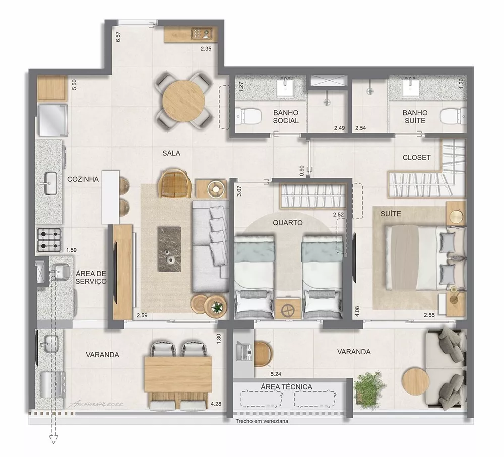 Apartamento, 2 quartos, 77 m² - Foto 30