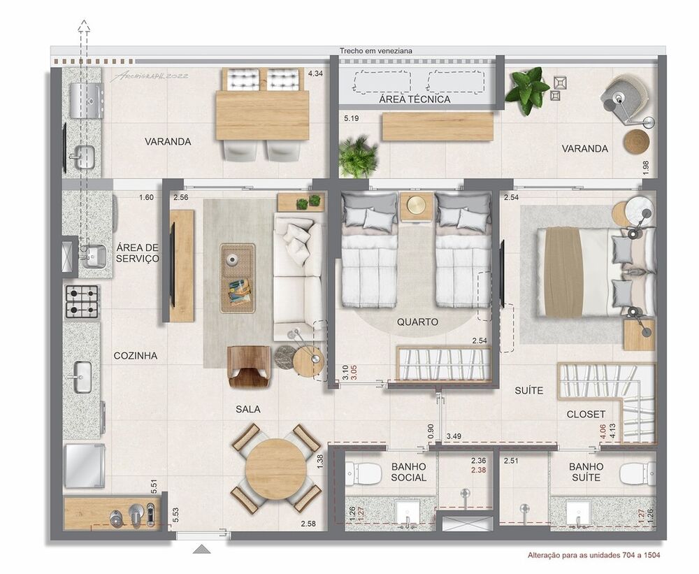 Apartamento à venda com 2 quartos, 77m² - Foto 13