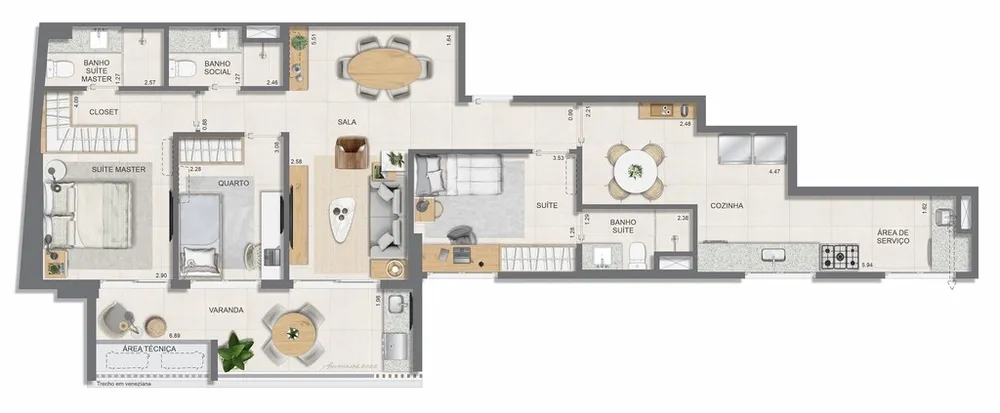 Apartamento, 2 quartos, 77 m² - Foto 64