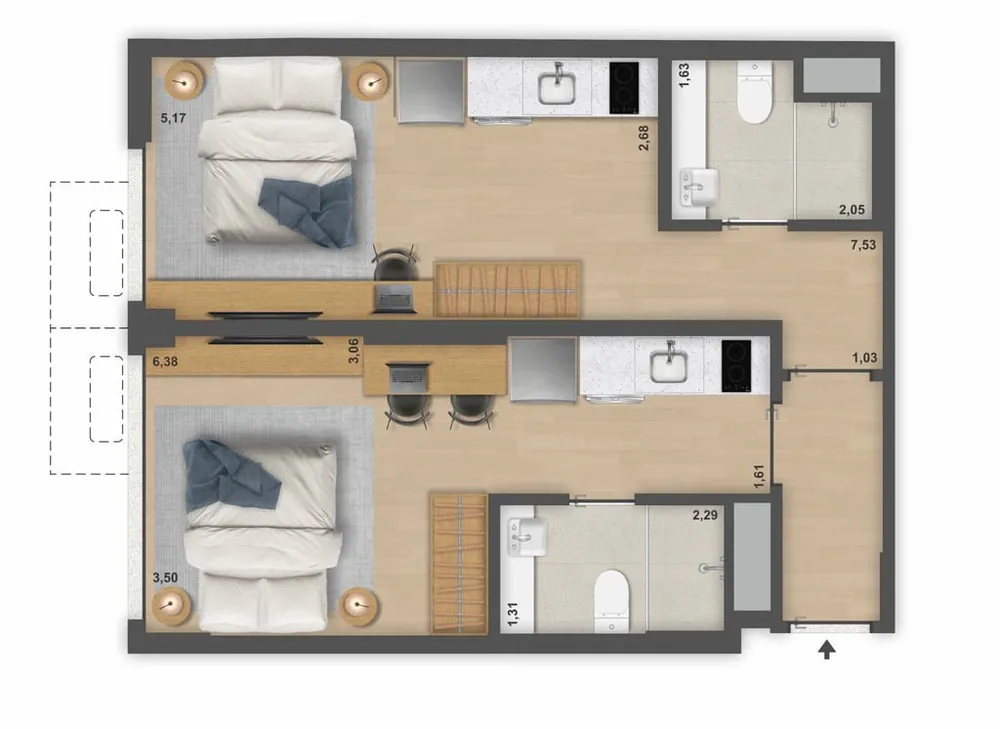 Cobertura, 1 quarto, 72 m² - Foto 41