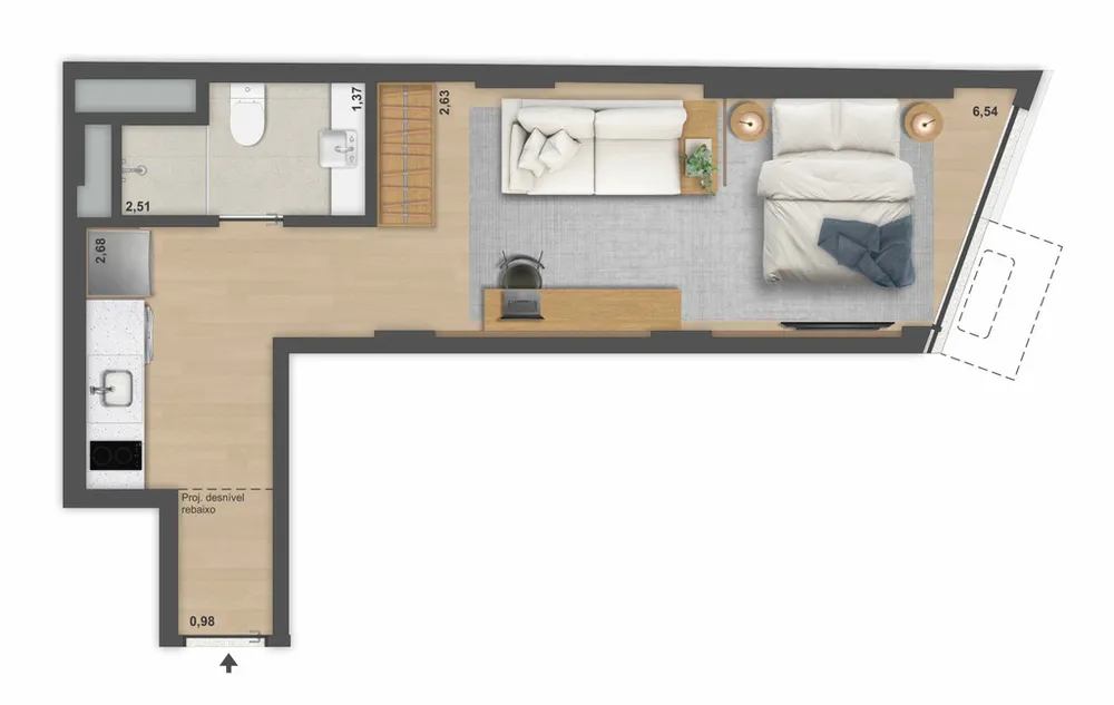 Cobertura, 1 quarto, 72 m² - Foto 28