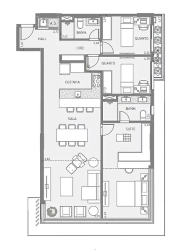 Apartamento, 3 quartos, 125 m² - Foto 9