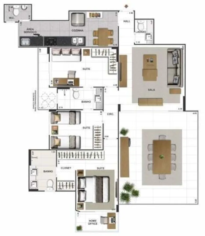 Apartamento, 3 quartos, 123 m² - Foto 43