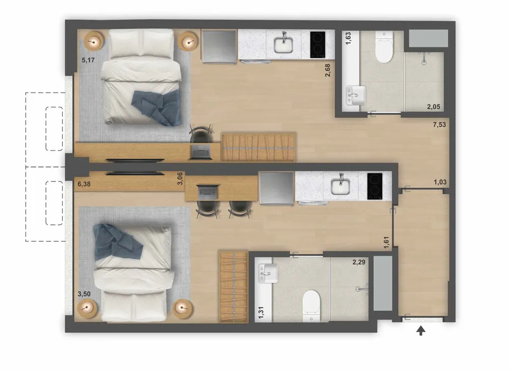 Cobertura, 1 quarto, 80 m² - Foto 11