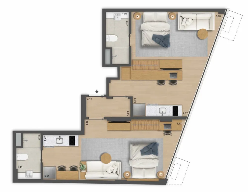 Cobertura, 1 quarto, 80 m² - Foto 10