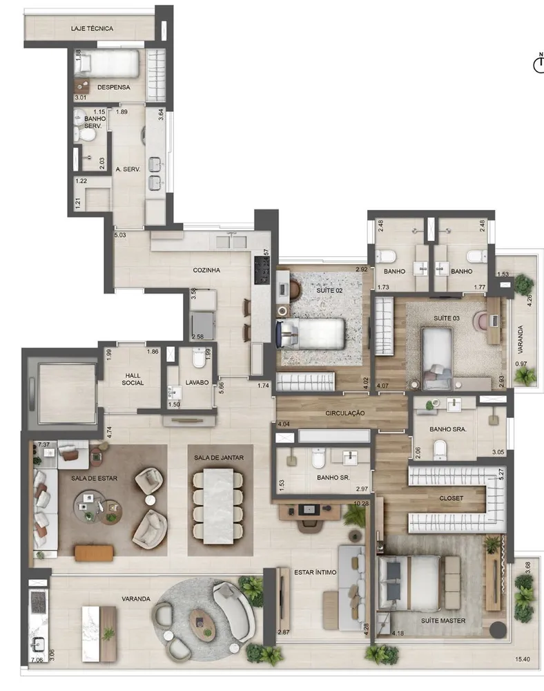 Cobertura, 4 quartos, 194 m² - Foto 59