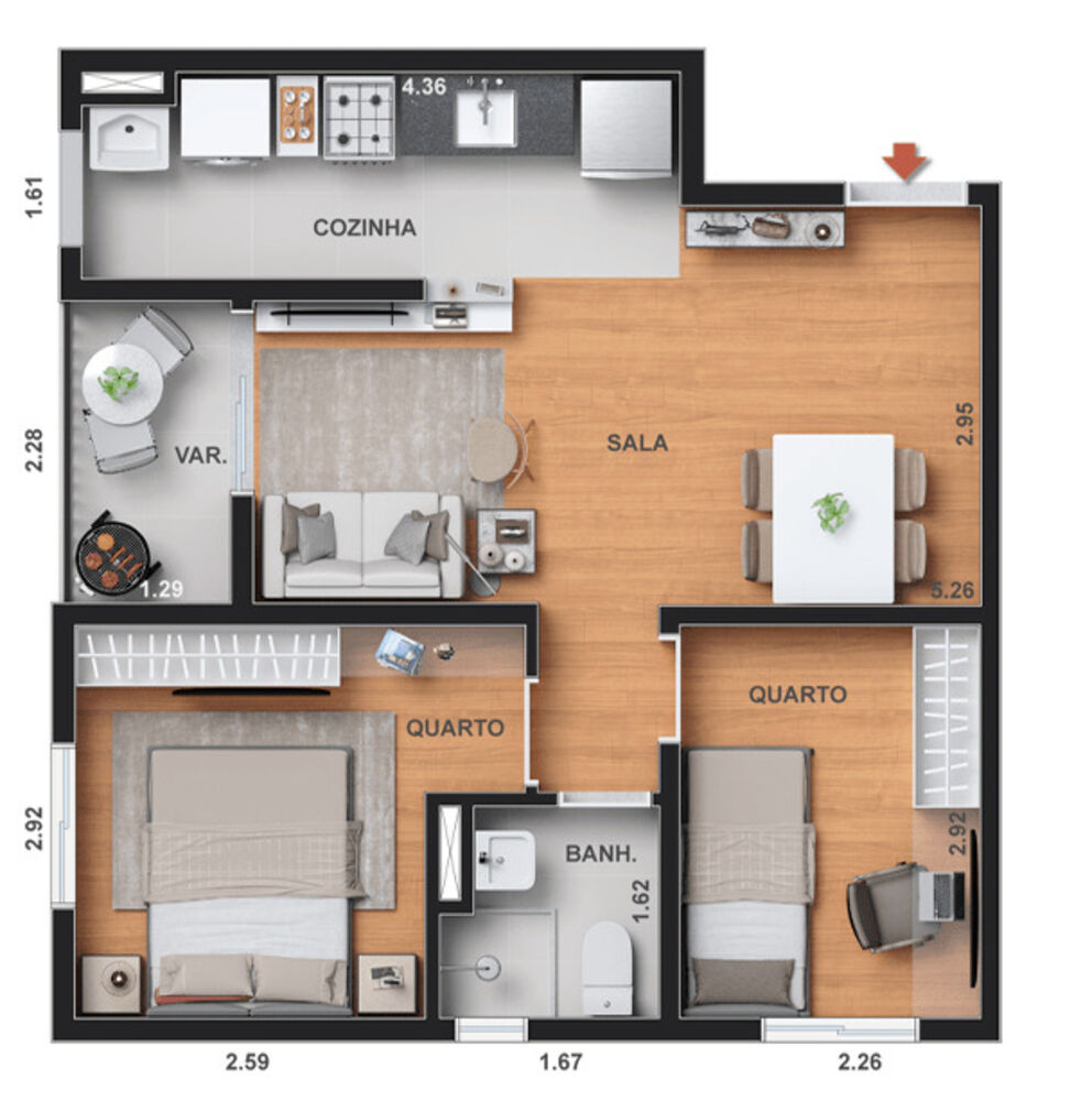 Apartamento, 1 quarto, 31 m² - Foto 16