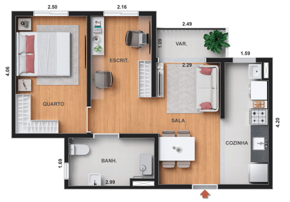 Apartamento, 1 quarto, 31 m² - Foto 18