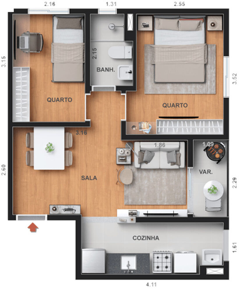 Apartamento, 1 quarto, 31 m² - Foto 15
