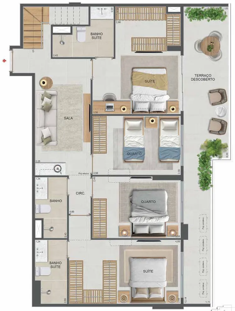 Cobertura, 3 quartos, 110 m² - Foto 74