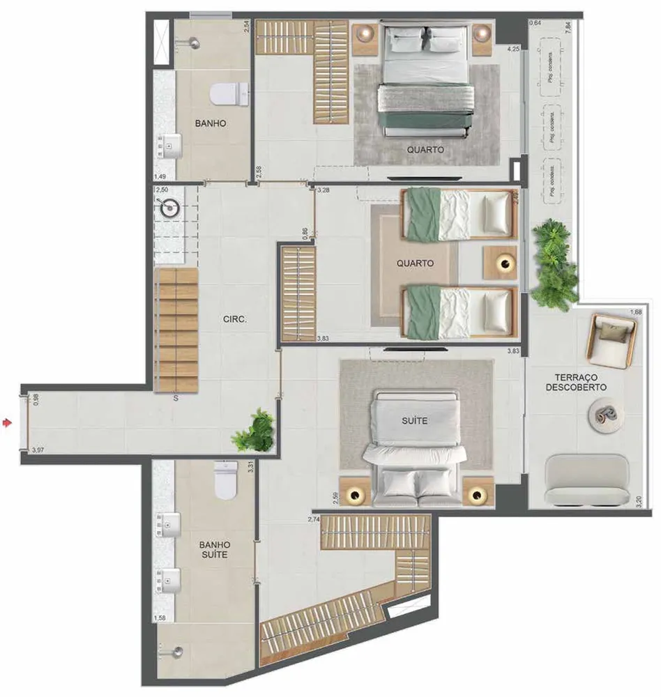 Cobertura, 3 quartos, 110 m² - Foto 62