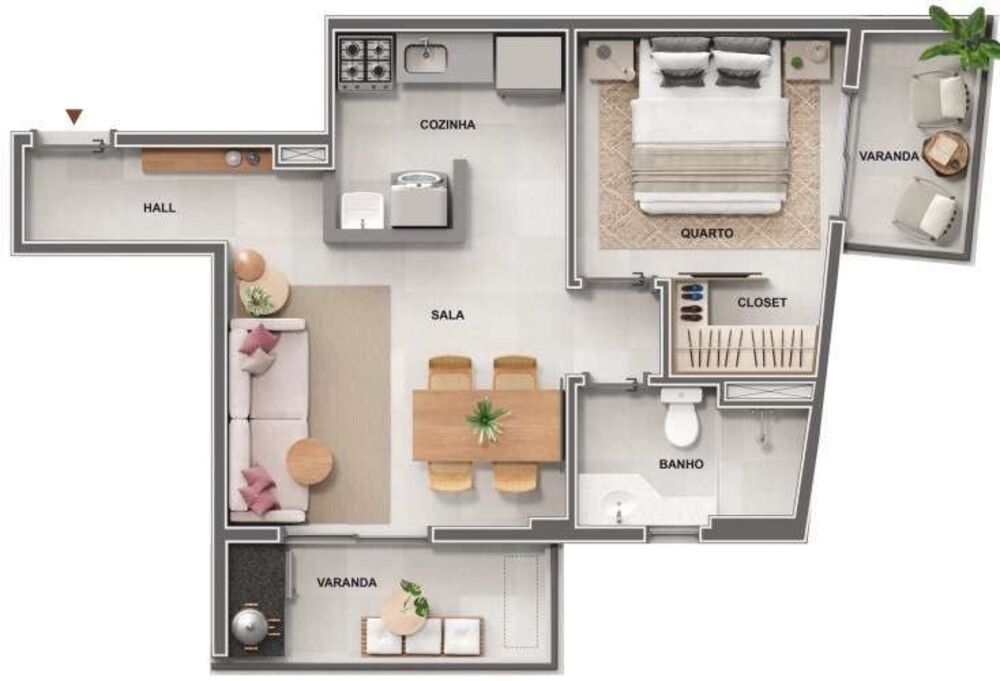 Apartamento à venda com 1 quarto, 35m² - Foto 6