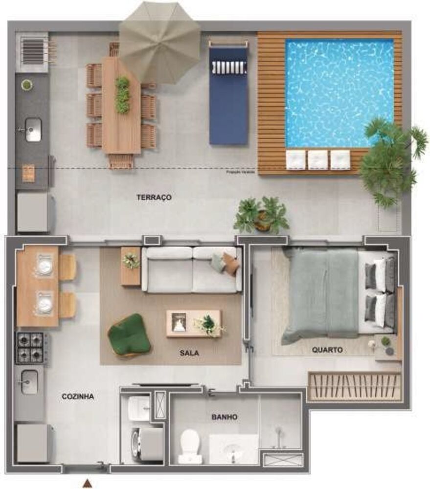 Apartamento à venda com 1 quarto, 35m² - Foto 9