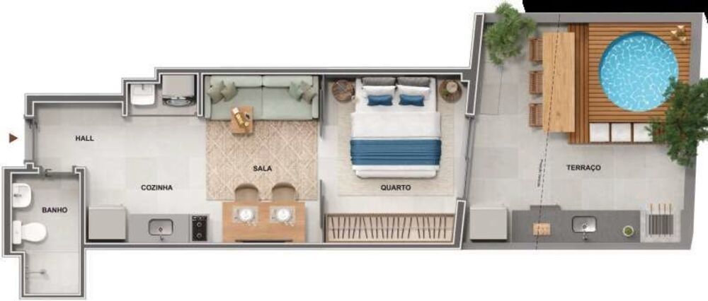 Apartamento à venda com 1 quarto, 35m² - Foto 8