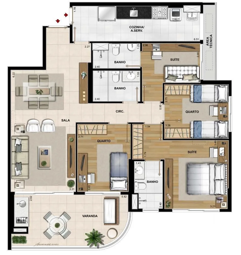 Cobertura, 2 quartos, 158 m² - Foto 29