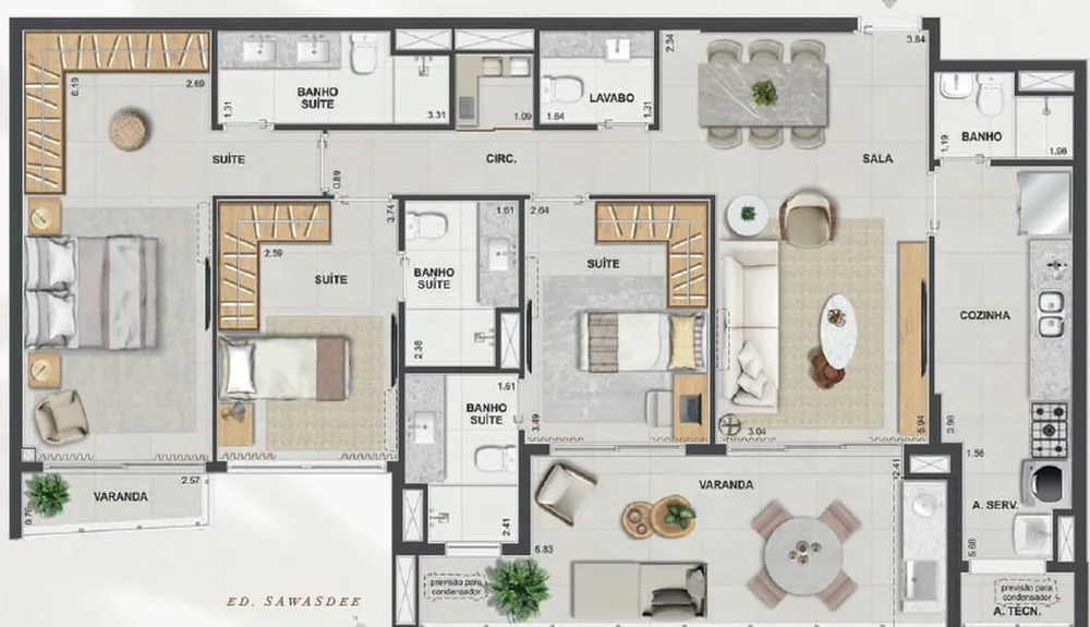 Apartamento, 4 quartos, 128 m² - Foto 56