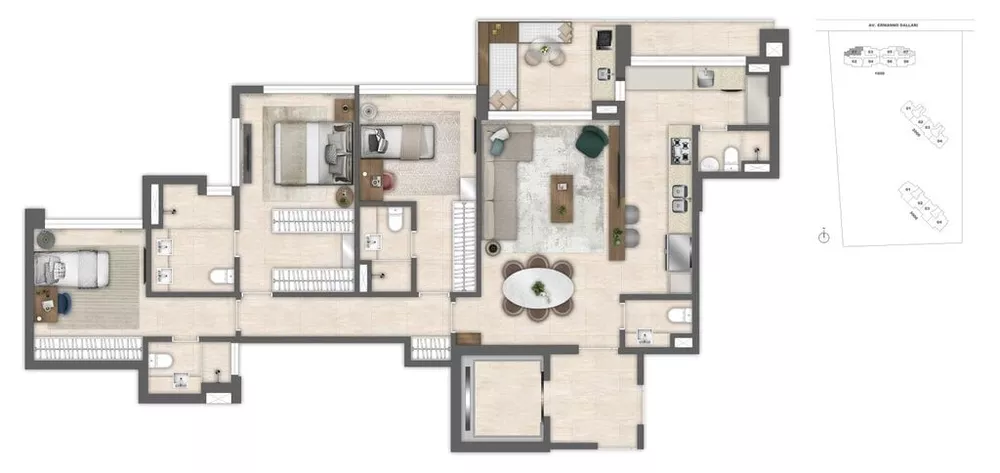 Apartamento, 4 quartos, 199 m² - Foto 72