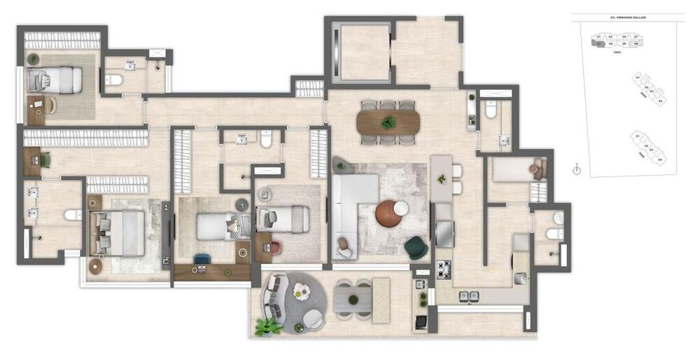 Apartamento, 4 quartos, 199 m² - Foto 118