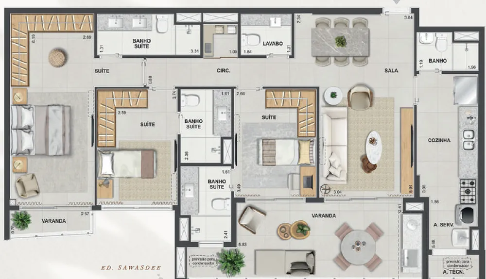 Apartamento, 4 quartos, 128 m² - Foto 56