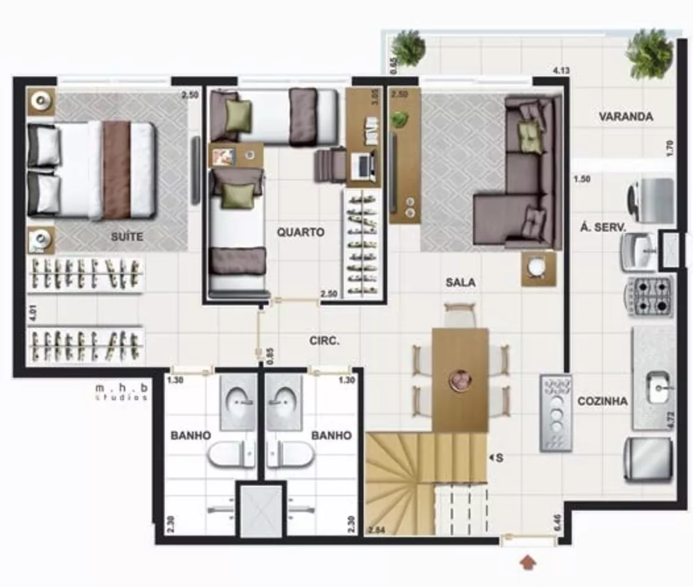 Cobertura, 3 quartos, 128 m² - Foto 45