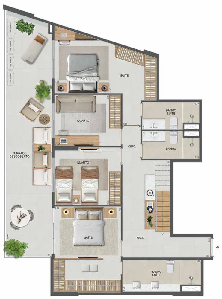 Cobertura, 1 quarto, 110 m² - Foto 114