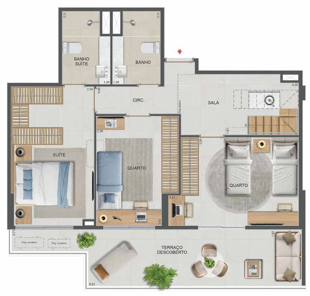 Cobertura, 1 quarto, 110 m² - Foto 88