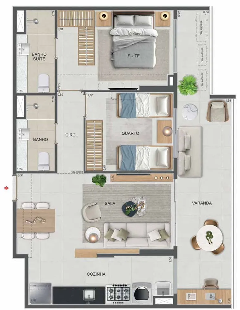 Cobertura, 1 quarto, 110 m² - Foto 58