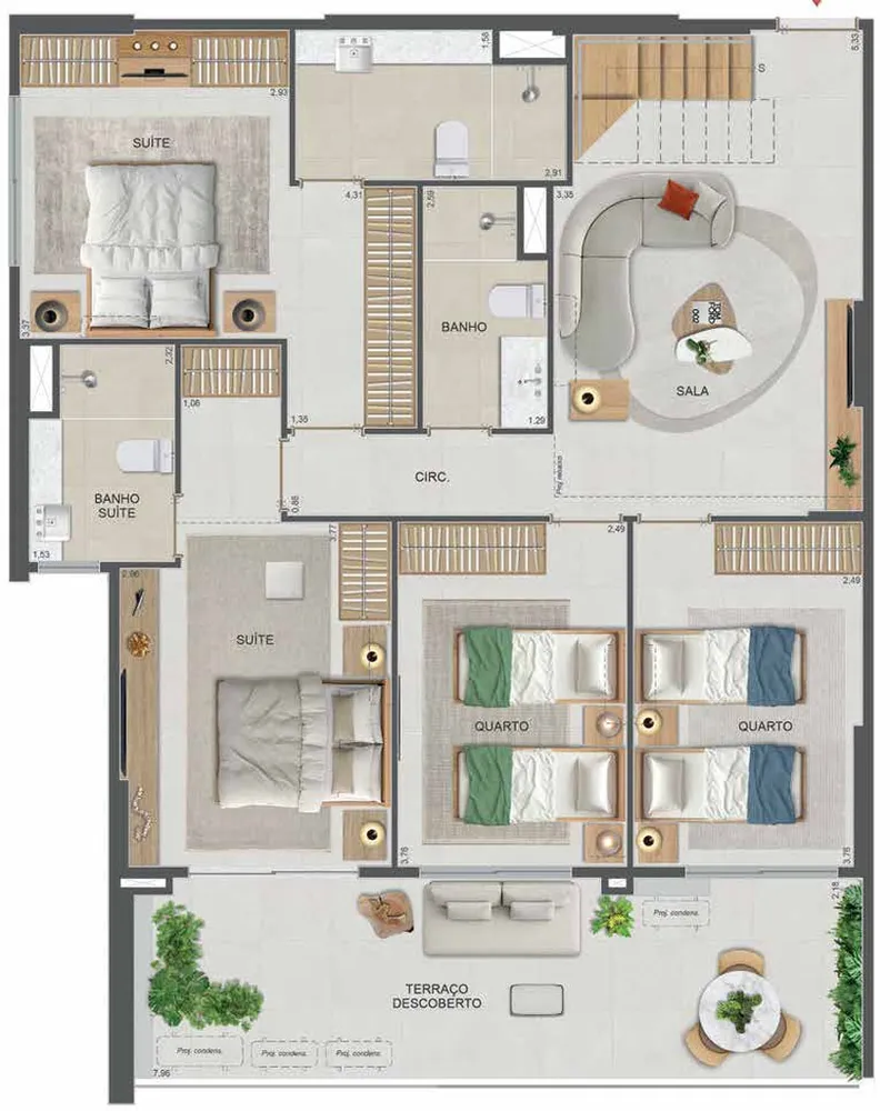 Cobertura, 1 quarto, 110 m² - Foto 116