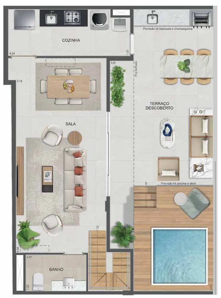 Cobertura, 1 quarto, 110 m² - Foto 91