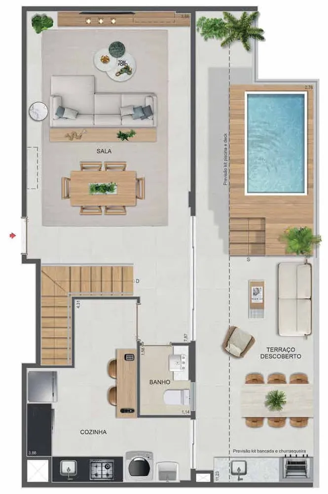 Cobertura, 1 quarto, 110 m² - Foto 103