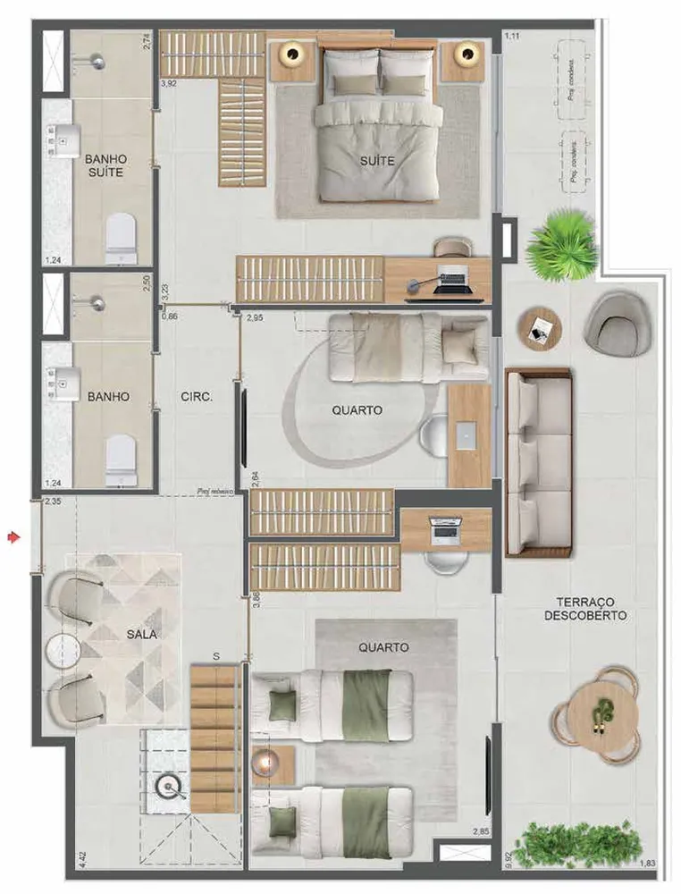 Cobertura, 1 quarto, 110 m² - Foto 86
