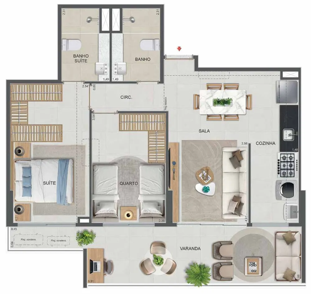 Cobertura, 1 quarto, 110 m² - Foto 56