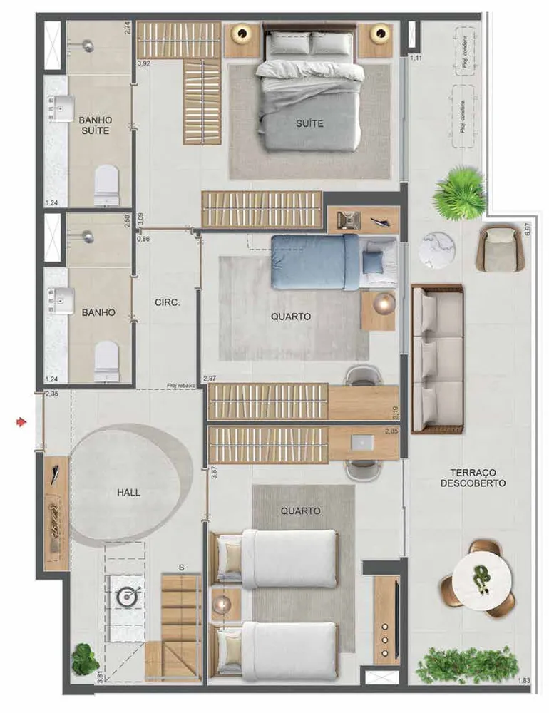 Cobertura, 1 quarto, 110 m² - Foto 90