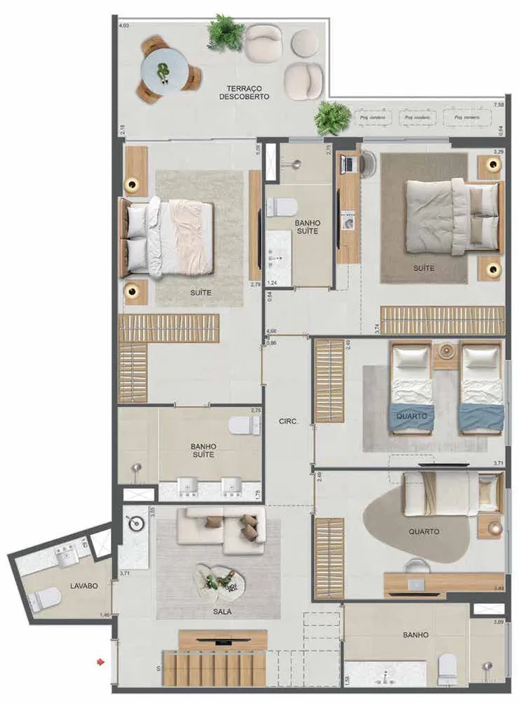 Cobertura, 1 quarto, 110 m² - Foto 112