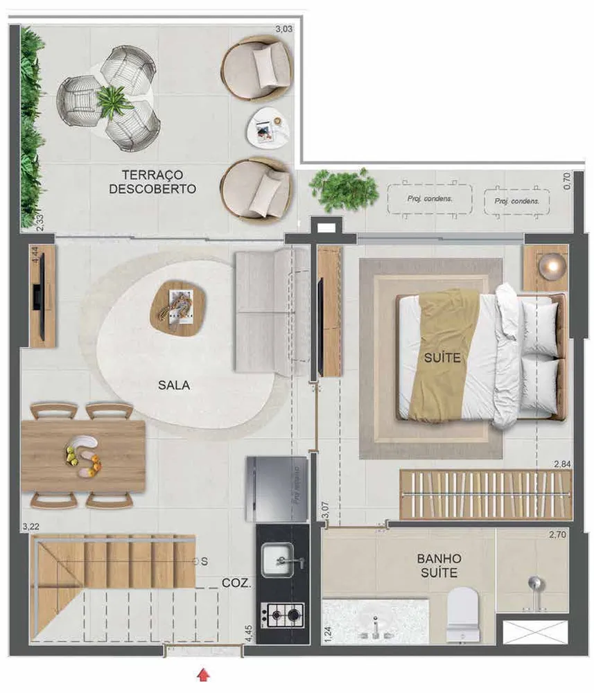 Cobertura, 1 quarto, 110 m² - Foto 42
