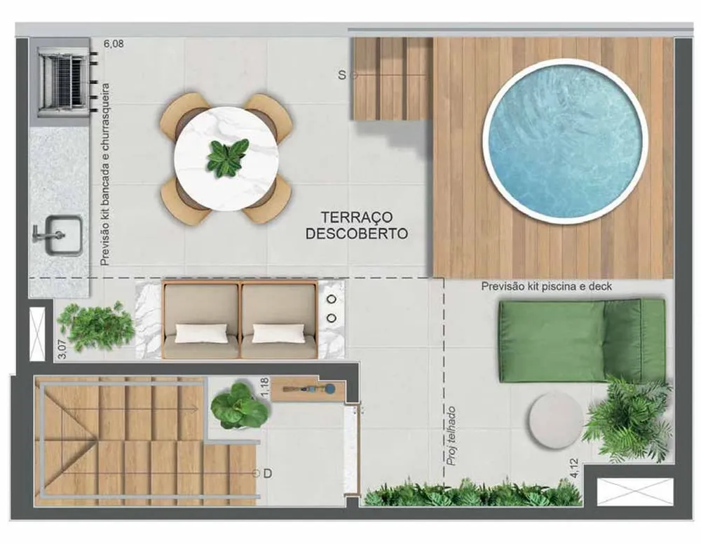 Cobertura, 1 quarto, 110 m² - Foto 49